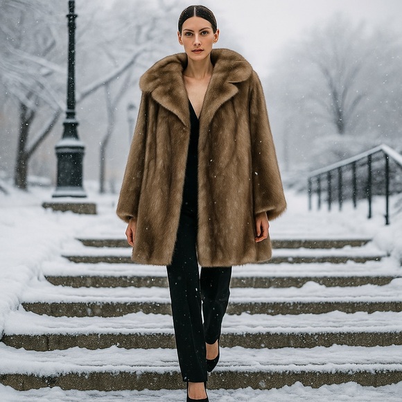 Vintage 80’s Autumn Haze Mink Fur Coat - Picture 3 of 16